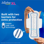 Stayfree Secure xl | Combo packs 98 Pads | Cottony Soft Sanitary Pads for Women | with Leak Lock Technology | Odour Control | Absorbs Up to 100% fluid | Up to 12 Hours of Protection