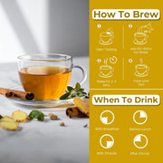 BLUE TEA - Acid Ease Tea - 30 Tea Bags - Plant Based | Relieves Acidity and Gas - Supports Digestion | Tulsi, Ajwain, Black Pepper, Bay leaf | Caffeine Free - Herbal Tea | Ziplock Pack