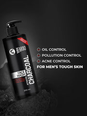 Beardo Activated Charcoal Face Wash for men, 200ml | For Deep Pore Cleaning and Removes Dirt | face wash for acne and pimples | face wash for oily skin (Pack of 3)
