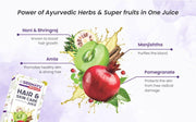 Baidyanath Asli Ayurved Hair and Skin Care Juice | With Bhringraj, Amla, Pomegranate, Noni & Manjishtha | Herbal Juice for Daily Wellness | No Added Sugar or Colour | 1L