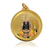 Diviniti 24K Gold Plated Ram Lalla & Ram Mandir Pendant For Men, Women & Kids| 28 MM Double Sided Stylish Pendant Necklace For Girls| Divine God Pendant For Birthday Gift, Anniversary Gift