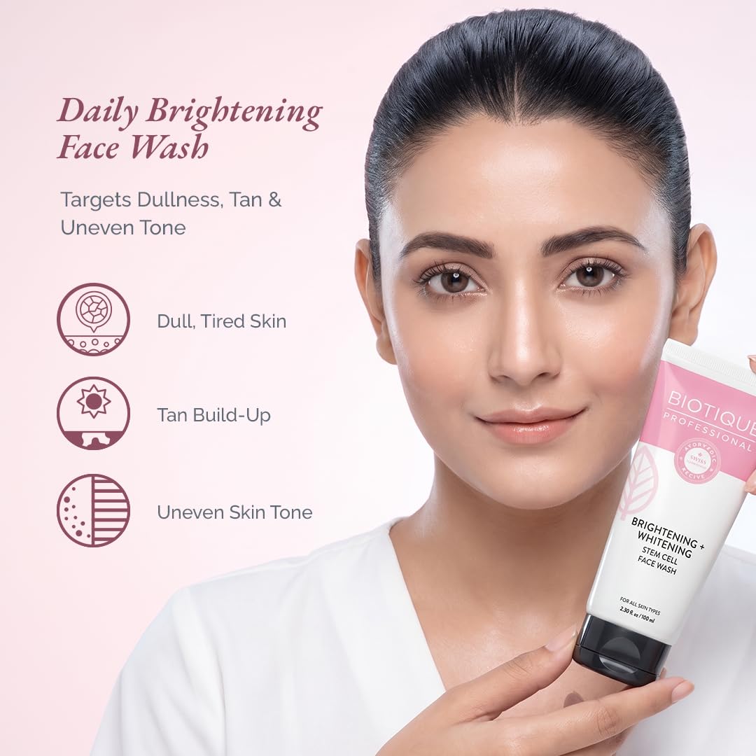 Biotique Professional Brightening + Whitening Stem Cell Face Wash 100ml