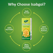 Dabur Sat Isabgol (Psyllium Husk) - 180/200 g | Rich in Fiber | Provides Effective Relief From Constipation & Bloating | Promotes Bowel Health | Non Habit Forming | 100% Ayurvedic (Pack of 2)