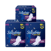 Stayfree Secure Nights XXL Sanitary Pads for Women | 98 Pads Combo Pack| Cottony Soft Cover | Upto 100% leakage protection | Buy XXL at XL price | Absorbs 2x Faster with Wider Back (SFSN40x2+20)