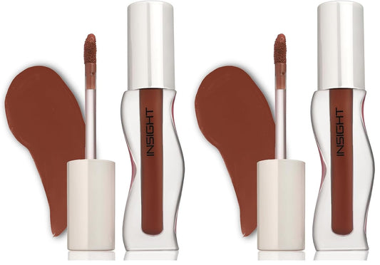INSIGHT Hydra Creamy Lip Sheen - Iconic Vogue | Glossy Finish | 2 in 1 Lipstick + Gloss | Infused with Ceramides & Vitamin B5 | One Swipe Rich Color (2.5 g) (Pack of 2)