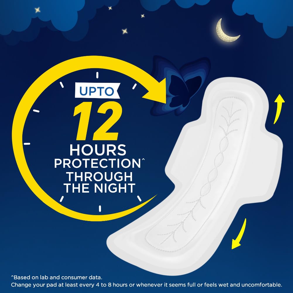 Stayfree Secure Nights XXL | 40 Pads| Cottony Soft Sanitary Pads for Women | Upto 100% leakage protection | Buy XXL at XL price | Absorbs 2x Faster with Wider Back