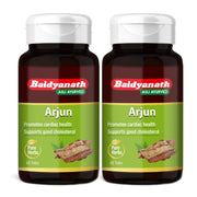 Baidyanath Arjun -60 Tablets (Pack of 2) | Ayurvedic Arjuna Extract | Supports Circulation, Lipid, Cholesterol Balance & Herbal Heart Wellness Supplement