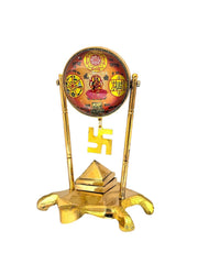 RUDRADIVINE Vastu Tortoise Pyramid Yantra with Shree Yantra | Brass Kurma Turtle Pyramid for Vastu Dosh Remedy