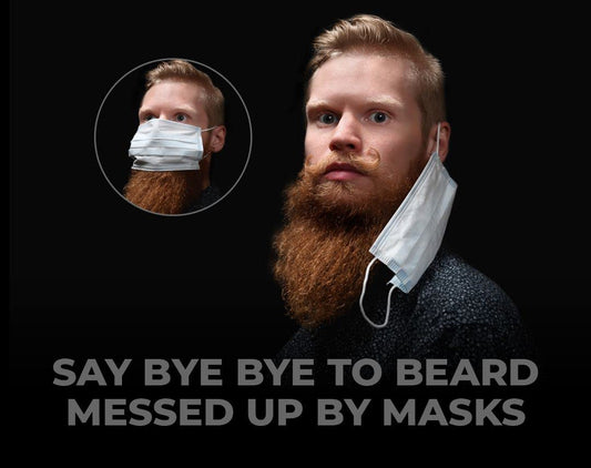 BEARDO Cotton Blend Bandana - Mask Designed For Bearded Male | Universal Fit | Breathable Fabric | Ultra Soft | Stylish | For Bikers And Everyday Use, Black