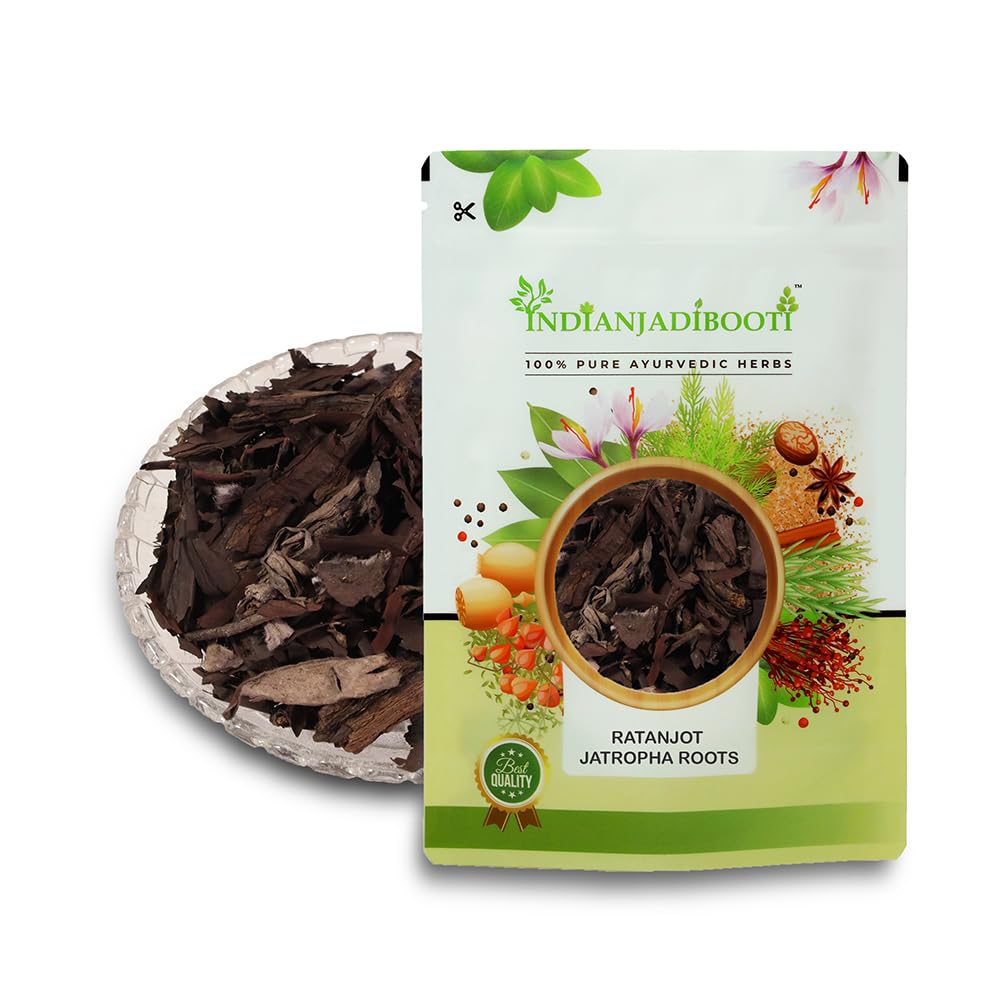 IndianJadiBooti Pure Ratanjot Whole Roots (Alkanet) | Raw Botanical for Traditional Hair Oiling, Natural Color Infusions & Artisan Beauty Crafting (100 Grams)