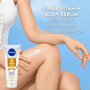 NIVEA Super 10 Youth Body Serum Lotion 170ml | Niacinamide Retinol 120X Vitamin C Body Lotion SPF15 Daily Sunscreen | Skin Tightening, Lightweight, Fast Absorbing Moisturizer | Youthful & Firm Skin in 5 Days