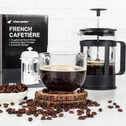 Urban Platter French Press Coffee Maker Pot, 850ml [Toughened Boron Glass, Stainless Steel Plunger]