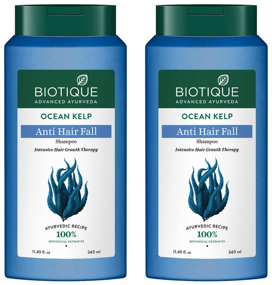 Biotique Ocean Kelp Anti Hair Fall Shampoo Intensive Hair Growth Therapy, 340ml (Pack of 2)