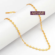 ASTRODIDI Gold Plated Chain | 24 Inch Stylish Light Weighted Golden Brass Neck Chain For Girls Women Men Boys (CHAIN-BALA-13)