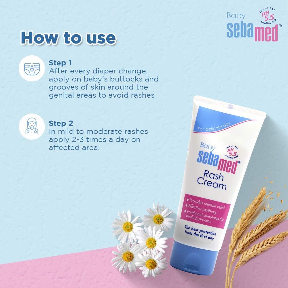 Sebamed Baby Rash Cream 100 ml|pH 5.5|Ideal for Diaper Rashes| Faster rash healing | (Pack of 2)