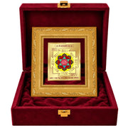 DIVINITI Siddh Energised Maha Lakshmi Yantra | 24k Gold Plated Foil Prosperity Vastu Frame for Home, Office & Puja Room | Premium Gift Box | Spiritual Yantra for Wealth, Fortune & Prosperity | 12 X 11 CM