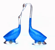 DSH CRAFTING YOUR CURIOSITY Metal Decorative Swan Duck Showpiece Kissing Duck Showpiece for Home Décor and Gift (Blue)
