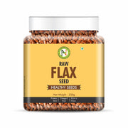 NatureVit Raw Flax Seeds 250g | Alsi Seeds | Fibre Rich | Flax Seeds for Hair Growth | Seeds for Eating