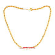 ASTRODIDI Stylish Heavy Gold Plated Neck Rope Chain Exclusive Necklace Fancy 22 Inch Metal Chain for Men Women Girls Boys
