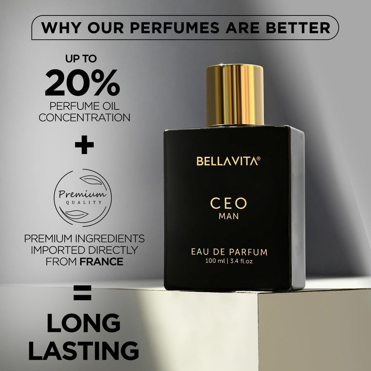 Bella Vita Luxury The Sigma Male | CEO & GOAT Men | Long Lasting Perfume for Man | 2 x 100ml | Woody, Citrus Premium Fragrance | Ideal for Every Moment