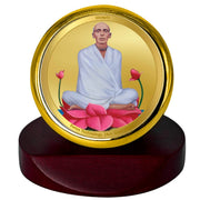 DIVINITI 24K Gold Plated Religious Car Dashboard Frame | Premium God Idol Frame for Car, Home Mandir & Office Table | Spiritual Gift, Decorative Showpiece | Ram Thakur