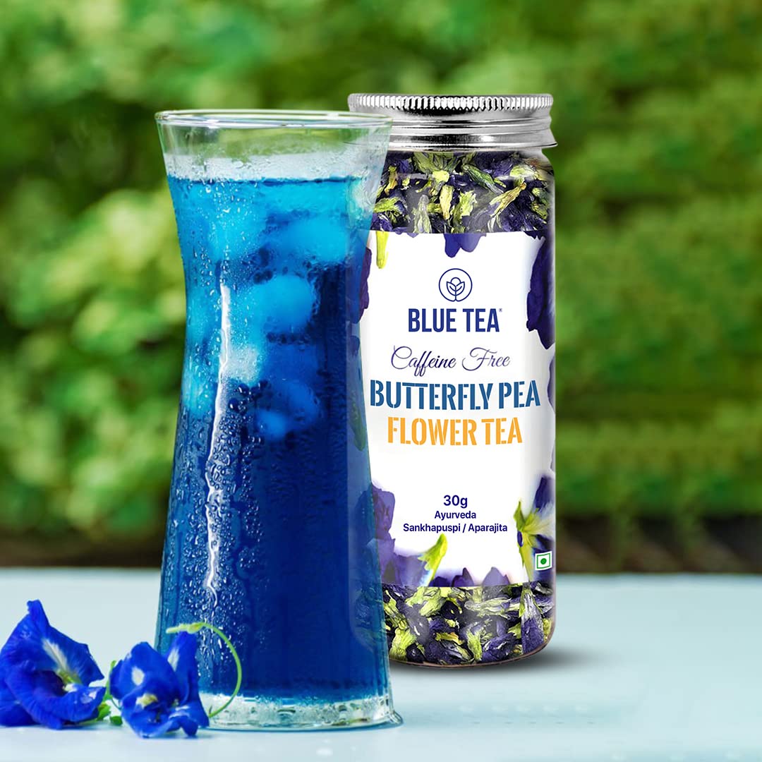 BLUE TEA - Combo of Dandelion Root Tea (100 grams) & Butterfly Pea Flower Tea (30g)