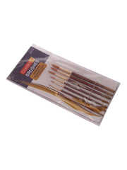 Camel Fabrica Acrylic Ultra Pearl and Metallic Colour Set - Pack of 20 (White) Paint Brush Series 66 - Round Synthetic Gold, Set of 7