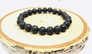 ASTRODIDI Lava Stone & Lava Stone Bracelet for Unisex Adult (Black_49.9gm)