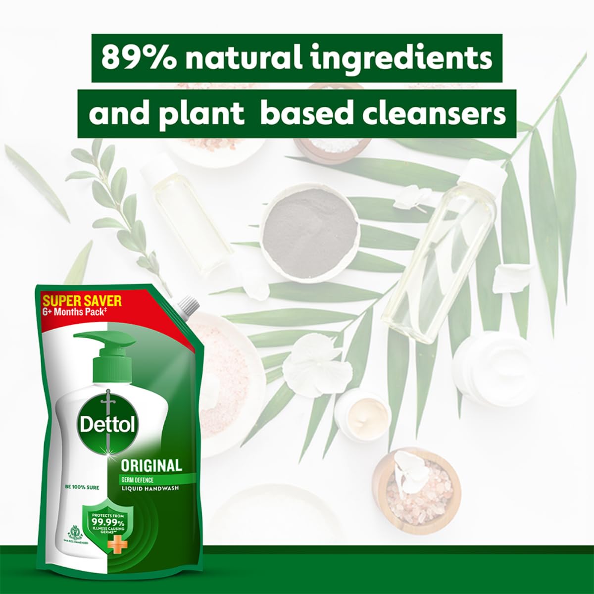 Dettol Liquid Handwash Refill - Original Hand Wash- 675ml , Germ Defence Formula | 10x Better Germ Protection