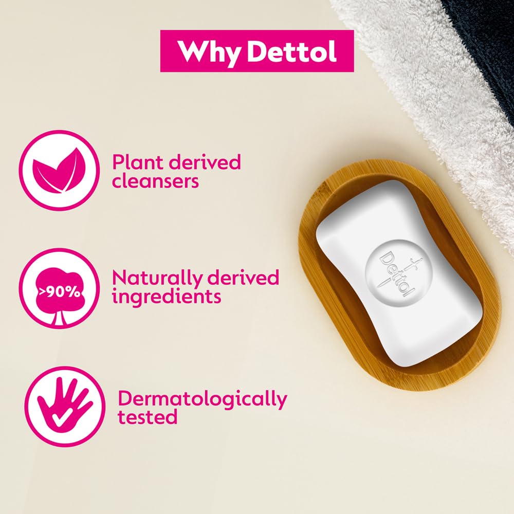 Dettol Skincare Moisturizing Beauty Bathing Soap Bar | With 2x moisturizers & Argan Oil| Softer Skin, 125gm each - Pack of 8