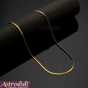 ASTRODIDI Gold Plated Chain | 24 Inch Stylish Light Weighted Golden Brass Neck Chain For Girls Women Men Boys (MHC-002)