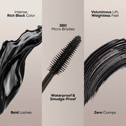 INSIGHT Professional Classic Mascara | Volumizing, Lengthening & Defining | Clump-Free | Smudge-Proof | Jet Black - 10g