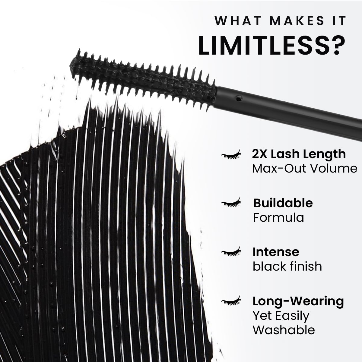 INSIGHT Limit Lash Mascara - Intense Black (13g) | Dramatic Volume & Length | Lifts, Defines & Curls | Smudge-Proof | Clump-Free for Everyday Use
