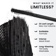 INSIGHT Limit Lash Mascara - Intense Black (13g) | Dramatic Volume & Length | Lifts, Defines & Curls | Smudge-Proof | Clump-Free for Everyday Use