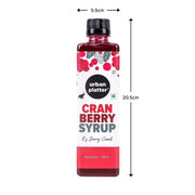 Urban Platter Cranberry Syrup, 500ml [Thick, Real Fruits]