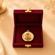 DIVINITI 24K Gold Plated Double-Sided Religious Pendant with Premium Gift Box, Spiritual Locket for Men & Women, Devotional Jewellery for Gifting & Everyday Wear | Panchmukhi Hanuman & Yantra - CLR Pendant