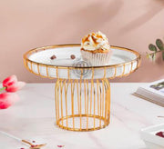 DSH Cake Stand for Cupcake Display Stand Multipurpose Round Dessert Stand for Birthday and Wedding Party. (White, Big)