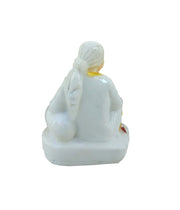 SHINDE EXPORTS Lord Saibaba Marble Idol 3 inches for car Dashboard and Gifting