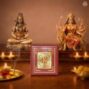 DIVINITI 24K Gold-Plated Shree Baglamukhi Yantra Frame | Sacred Yantra for Protection, Courage & Positivity | Home, Office & Pooja Decor | Premium Gift Box | 12 x 11 CM