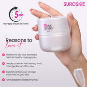 Suroskie Unscented Revive & Defend Instant Glass Hair Mask 200 Gm | Hydrolyzed Keratin & Murmuru Butter | Spa Treatment At Home For Dry Frizzy Hair | Intense Damage Repair Mask For Men & Women
