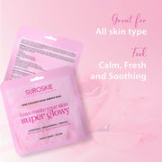 Suroskie Rose Collagen Facial Essence Mask – Korean Brightening Sheet Mask With Real Rose Extract & Anti-Aging Collagen | Intense Hydration, Firming Glow, Radiance Boost For Dull, Dry, Tired Skin