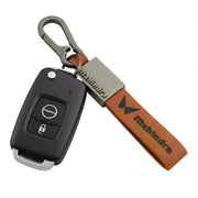 YaaNatural Yaa Catchy PREMIUM LEATHER & Key Cover with Hook KeyChain Compatible with MAHINDRA Unique Stylish look For Men Women BIKE & CAR Keyring for THAR/XUV700/BOLERO/SCORPIO