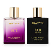 Bella Vita Luxury Women Woody, Floral Ceo & Date Edp Liquid Perfumes Combo, Pack Of 2 Premium Long Lasting Fragrance Scents, 100 Ml Each