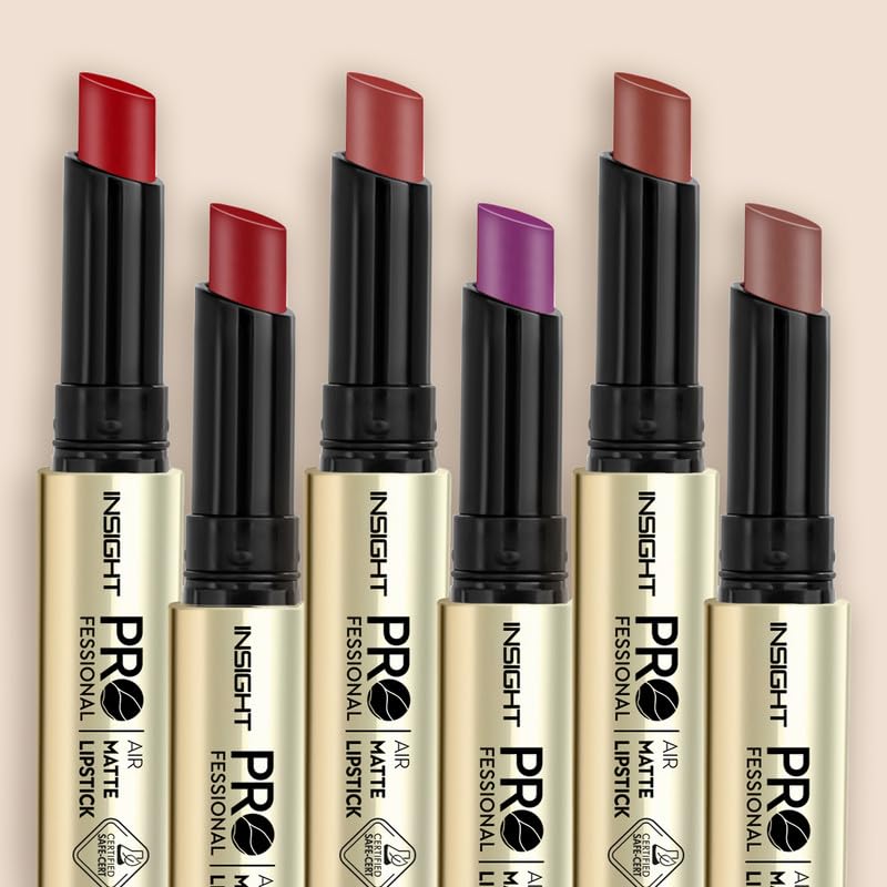 INSIGHT Professional Air Matte Lipstick | Smooth Finish | All Day Comfort | Infused with Rosehip Oil and Avocado Butter | One Swipe Color - (Mulan) (3g) (Pack of 2)