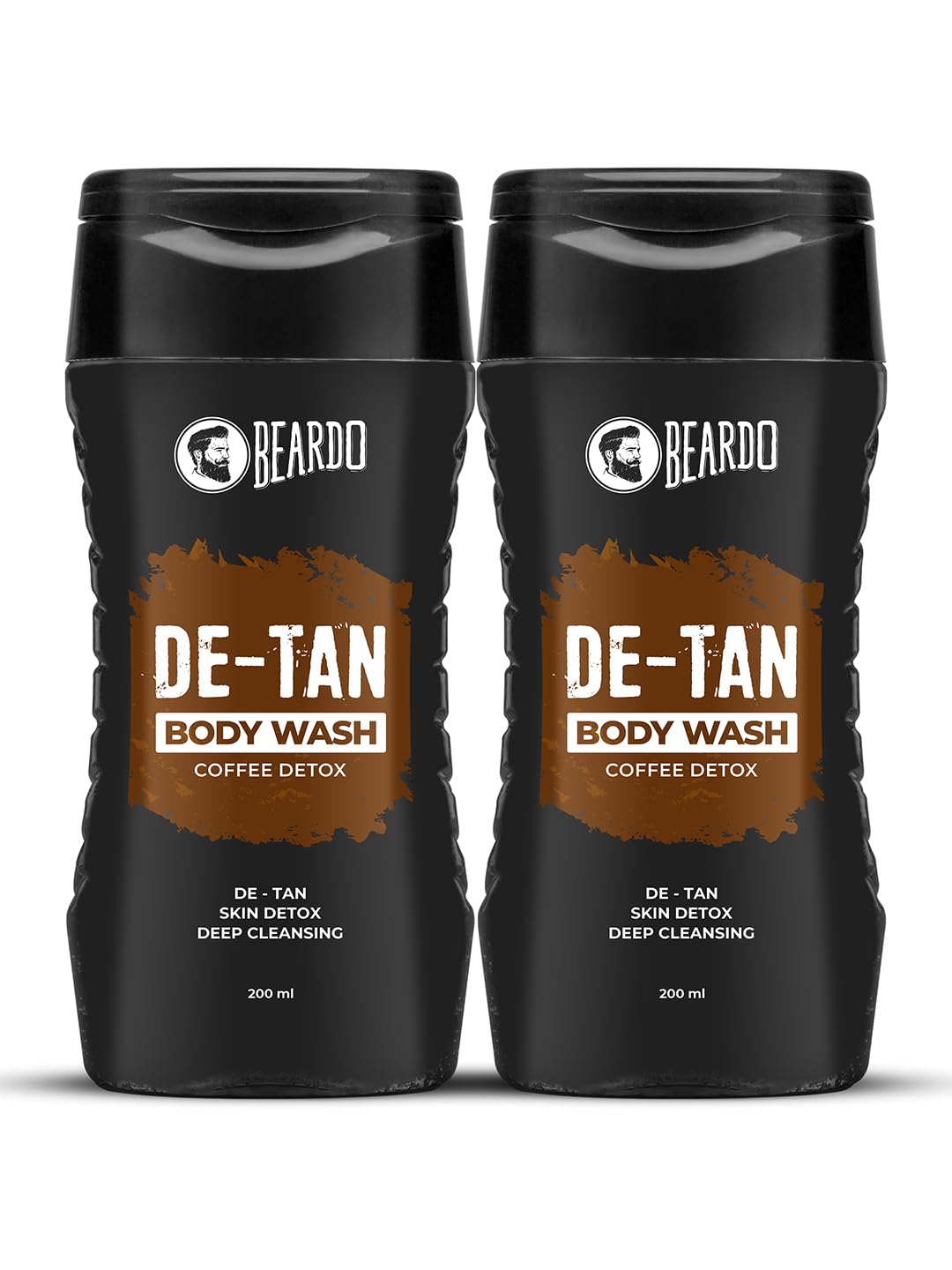 Beardo De-Tan Body Wash for Men, 200ml (Pack of 2) | Tan Removal| Caffeine Body Wash | With Coffee & Aloe Extracts | For Body & Face | Refreshing Fragrance