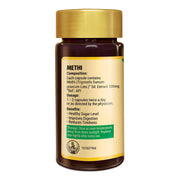 Zandu Methi Capsules (Fenugreek), Extracts of Methi (60 Veg Capsules x 2)