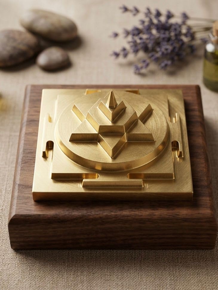 RUDRADIVINE Brass Shree Kuber Yantra – Laser-Cut (1.5") for Wealth, Money & Prosperity | Vastu & Pooja Use