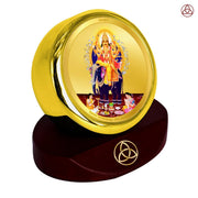 DIVINITI Vishwakarma Ji God Idol Photo Frame for Car Dashboard, Table Décor, office | MCF 1C Gold Photo Frames and 24K Gold Plated Foil| Religious photo frame idol for Pooja, Gifts Items (5.5X5.0CM)