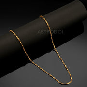 ASTRODIDI Gold Plated Chain | 24 Inch Stylish Light Weighted Golden Brass Neck Chain For Girls Women Men Boys (CHAIN-BALA-06)