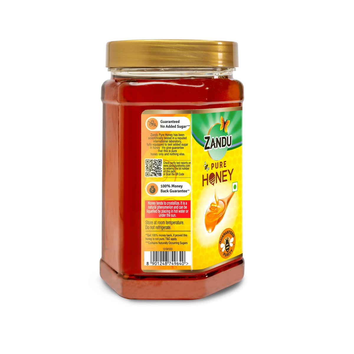 Zandu Pure Honey | Guaranteed Pure & Natural | Sourced from Sunderbans and other forests | Rich in antioxidant | German Lab Tested | 500+ Quality Tests | No Added Sugar, 1kg